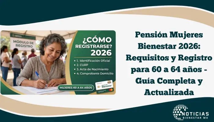 Pensión Mujeres Bienestar 2026: Requisitos y Registro para 60 a 64 años - Guía Completa y Actualizada