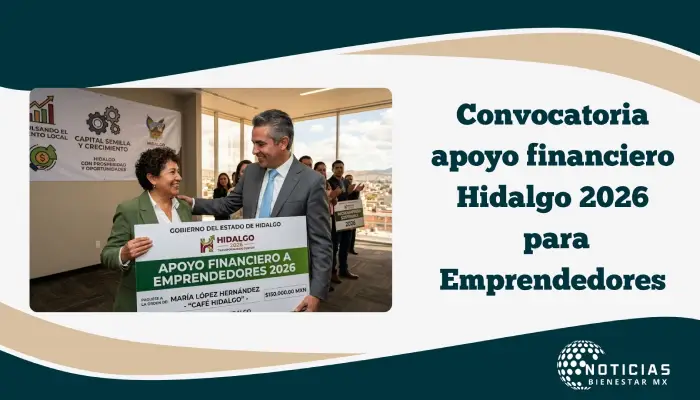 Convocatoria apoyo financiero Hidalgo 2026 para Emprendedores